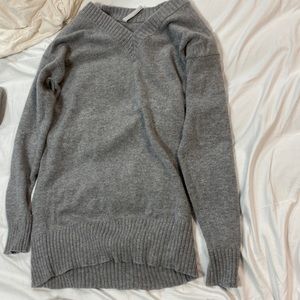 Gray mesh sweater